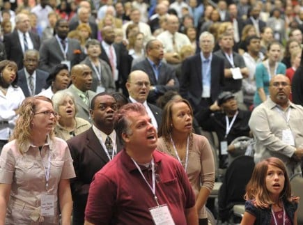 Hundreds of church members from 61 congregations gather to celebrate Christian unity at the second annual Chicago Celebration. A third annual unity event is planned next year. – (photo by Jim Frost)