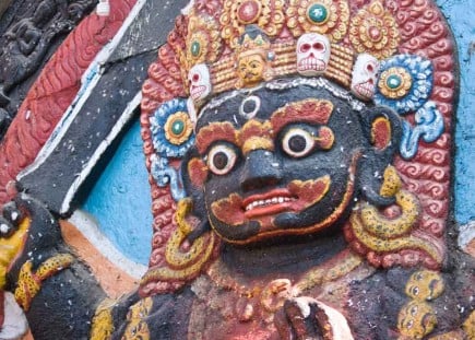 A 12-foot high statue of Bhairav