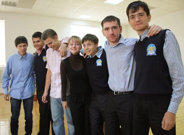 The seven-member academic team from Public School No. 11 in Ivano-Frankivsk won a national competition for Bible-based character in 2011.