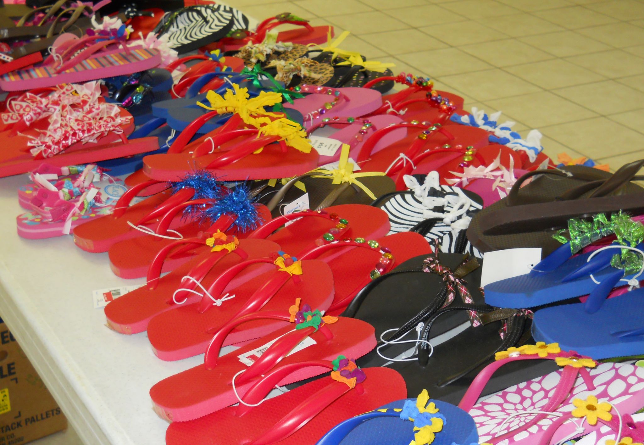 flipflops on table