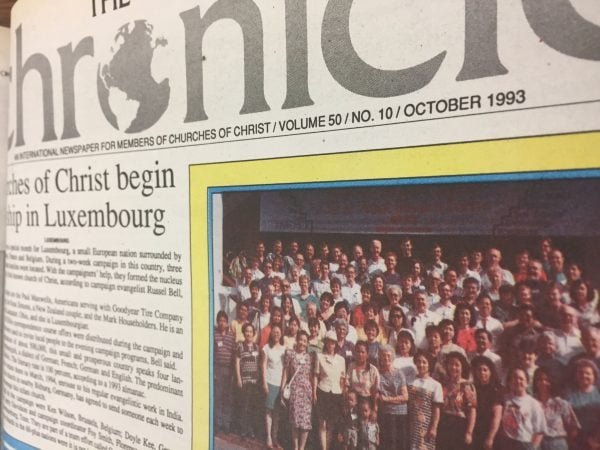 The front page of the October 1993 issue of The Christian Chronicle.