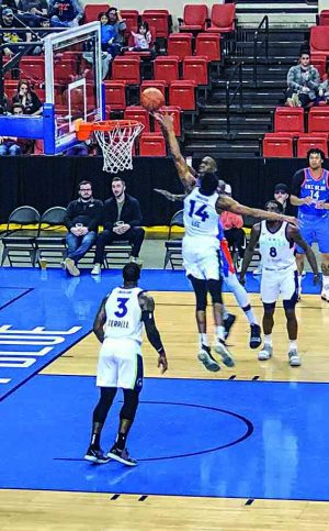 Kevin Hervey drives for a basket.