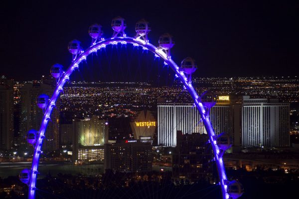 can be seen from the Eiffel Tower replica at Paris Las Vegas.