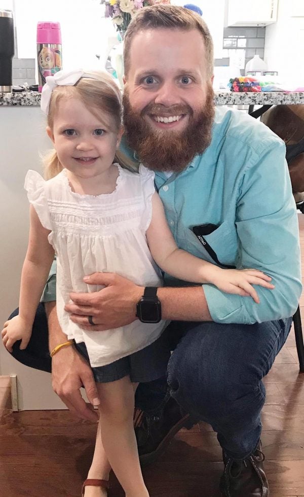 Hattie Jo Collins, with her father, Matt Collins.