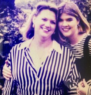 Jeanie Willmon and her daughter, Carla, in a photo taken before the Harding University student's return to Arkansas on Easter Sunday 1995.