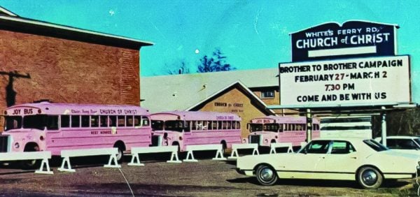 Decades ago, the White’s Ferry Road Church of Christ in West Monroe, La., had a vibrant JOY bus ministry. The church opened a preaching school in 1970.