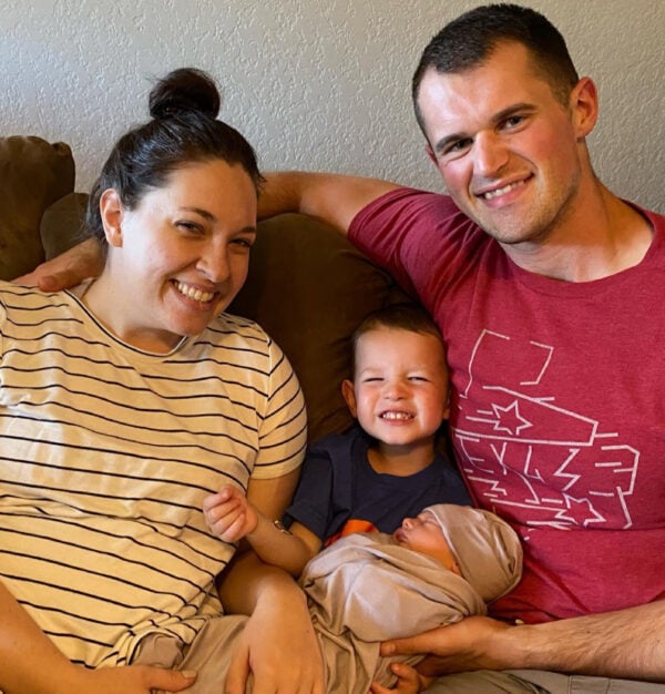 Norah Ross with her parents, Brady and Mary Ross, and older brother, Bennett.