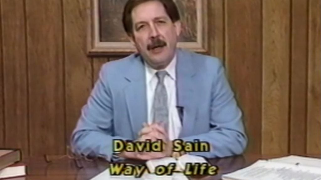 David Sain preaches on Skyline's “Way of Life” TV program.