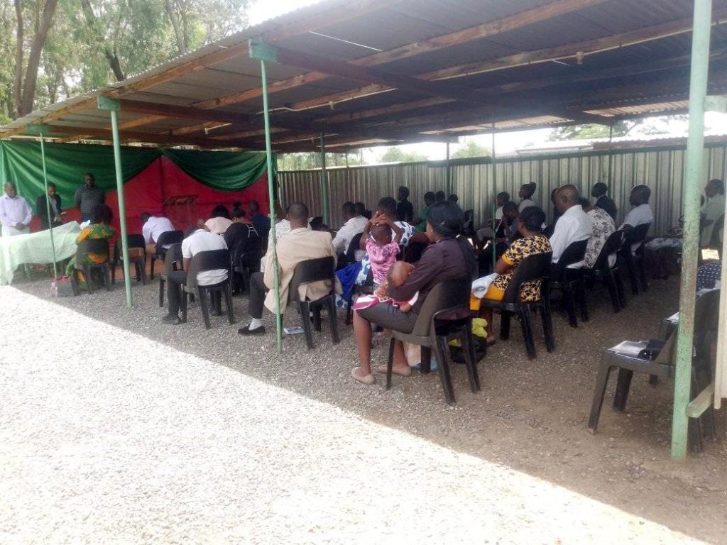 The Nashville Church of Christ in Zimbabwe meets for worship.