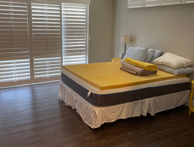 An unmade bed in the Canyon View Church of Christ parsonage in between occupants.