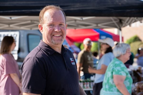 Jon McKenzie serves as the minister for the Bridgewood Church of Christ. He's pictured at the congregation's regular Saturday food giveaway.