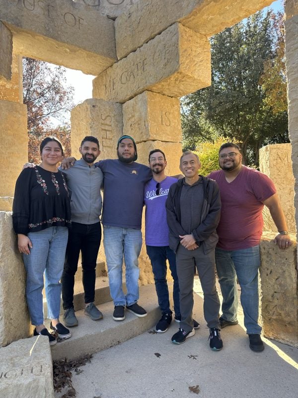 JuanRaymon Rubio, fourth from left, poses for a photo at Abilene Christian University this past weekend. Also pictured, from left, are Yazmin Tabares, Kevin Rivera, Alonzo Rojo, Lupe Nacesnceno and Ivan González.