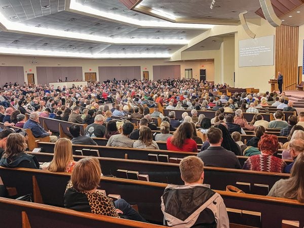 Tim Pyles speaks about “Deeper Rest” during the 2025 Affirming the Faith gathering in Oklahoma City.