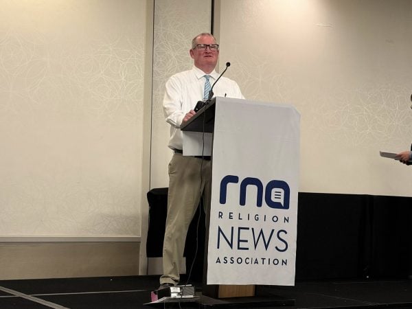 Christian Chronicle podcast wins national award 3 MyCelestialApp Bobby Ross Jr. accepts an award at the Religion News Association annual conference in Decatur, Ga.
