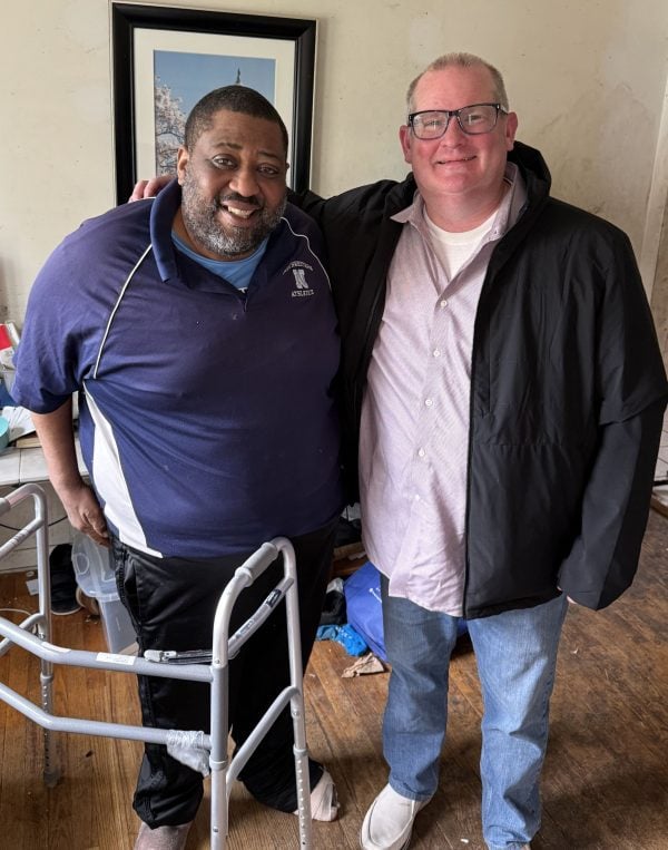 ‘Bobby, you know how I am. I’m going to say a prayer’ 2 MyCelestialApp Hamil R. Harris and Bobby Ross Jr. pose for a photo at Harris' Washington, D.C.-area home.