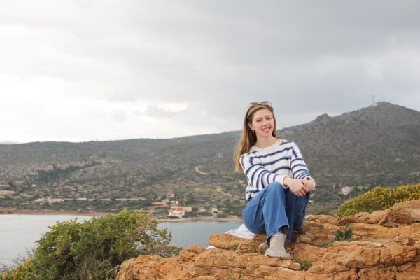 A new role in a familiar place 3 MyCelestialApp Kenzie James poses for a photo at the Temple of Poseidon in Cape Sounion, Greece.