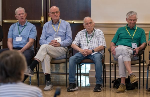 How churches are rethinking senior ministry 7 MyCelestialApp Members of the Sunny Day Club and their helpers listen to the devotional to begin the morning.