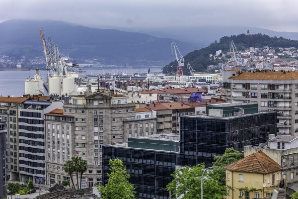 An important port city in northwestern Spain, Vigo is home to a major fish export industry.