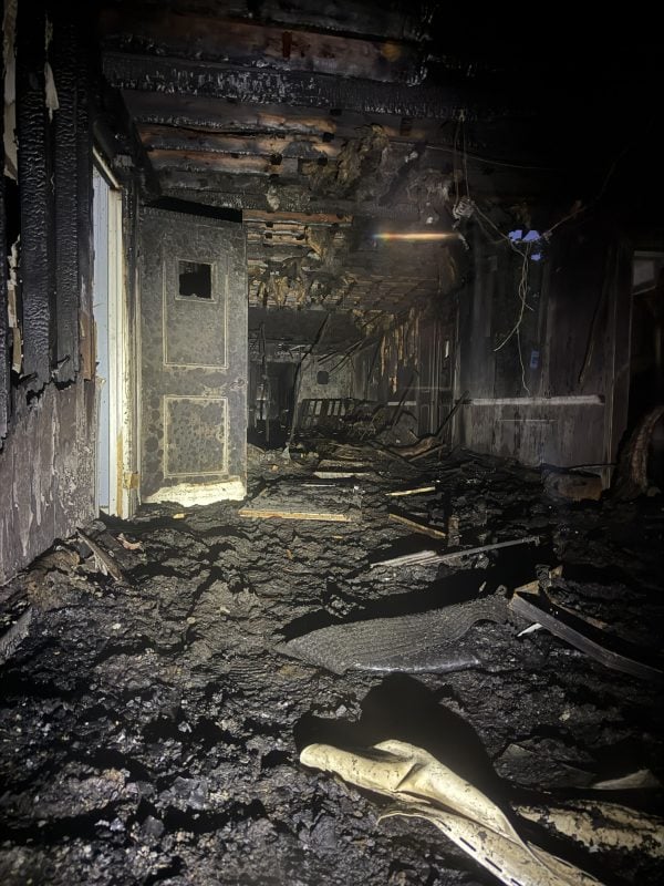 ’Everything is just charred and gone’ 3 MyCelestialApp The Troy church’s lobby lay in ruin after the fire.