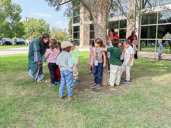 Children at PTP participate in Bible learning activities.