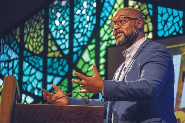 T.J. Kirk speaks on “Walking Worthy: A Shared Calling” at the Connect Conference.